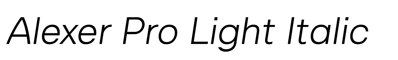 Alexer Pro Light Italic